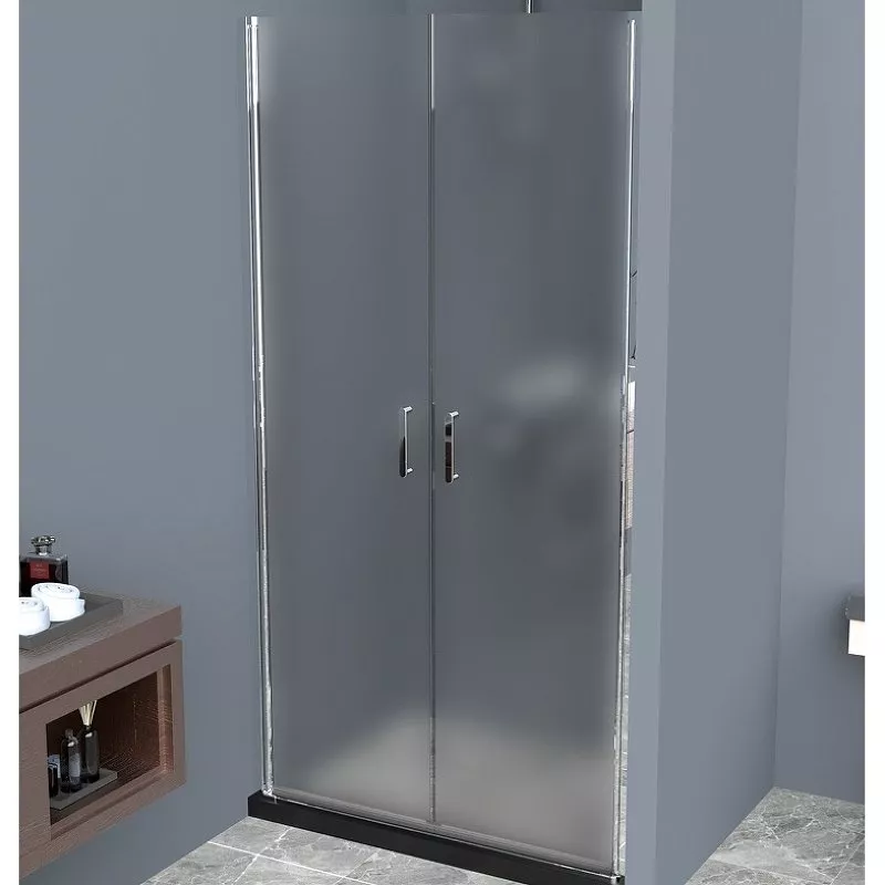 

Душевая дверь BelBagno Uno 90х185 профиль хром стекло рифленое