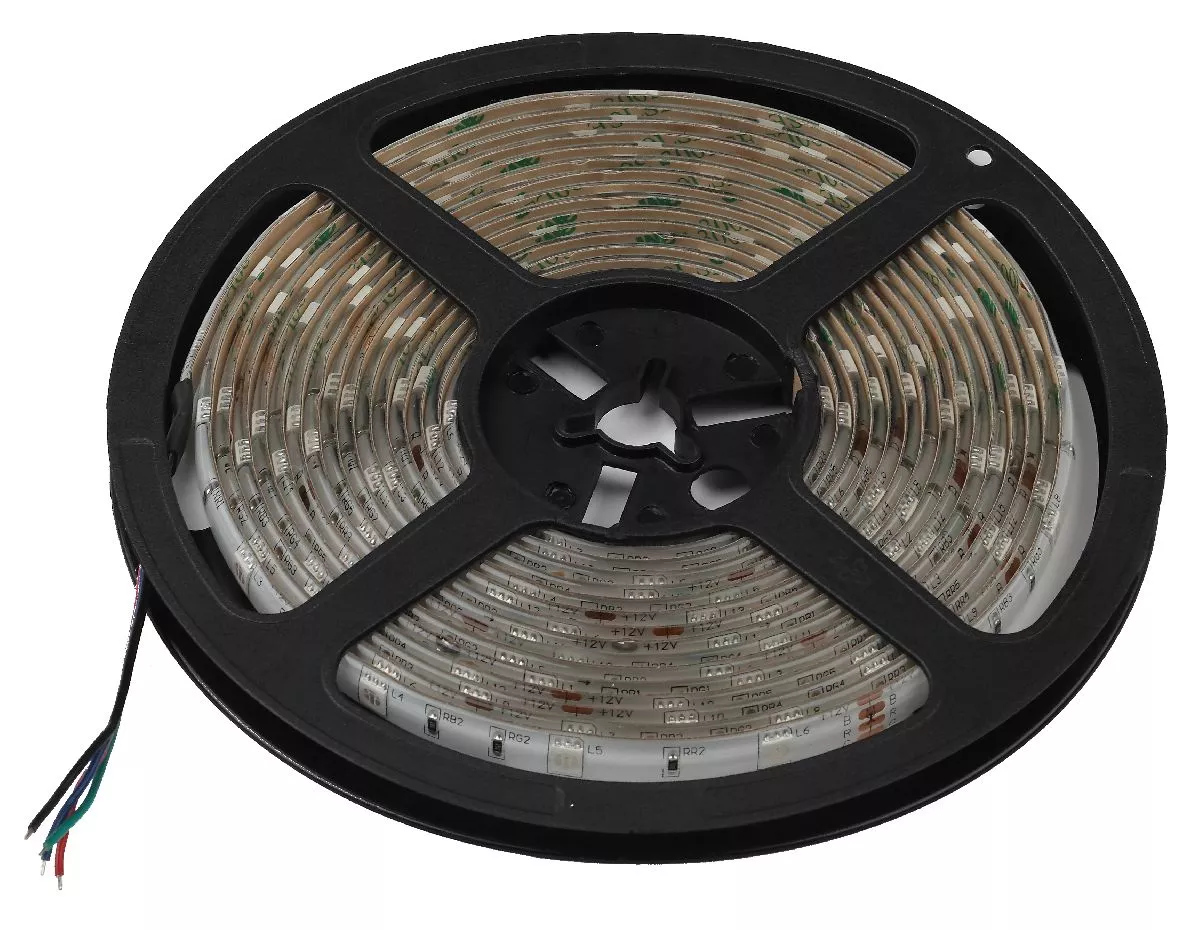 

Светодиодная лента Эра 12В 5050 7,2Вт/м RGB 5м IP65 LS5050-7,2-30-12-RGB-IP65-2year-5m KU-5050AD-30D-RGB Б0044121