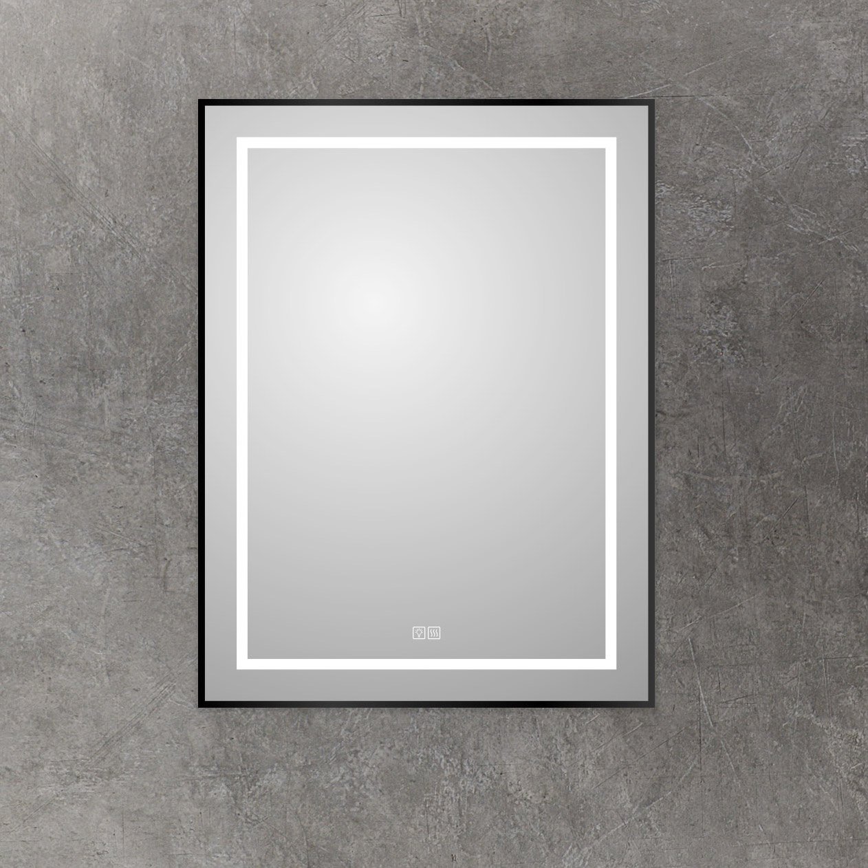 

Зеркало BelBagno Kraft 80x60, с подсветкой, с подогревом, черный