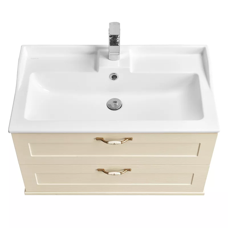 

Тумба под раковину подвесная Aquaton Леон 80 бежевый