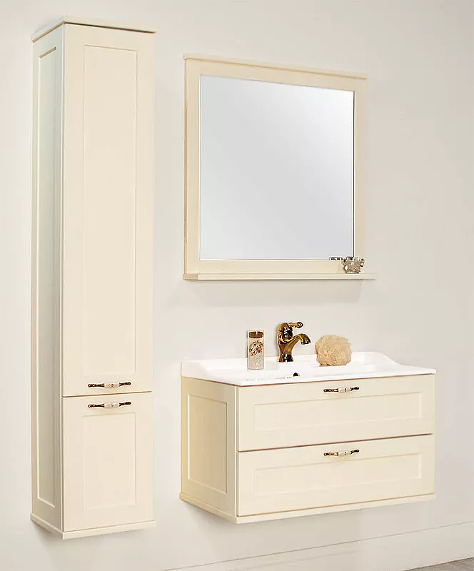 Мебель для ванной Акватон Леон 80 дуб бежевый, размер 80, цвет белый - фото 1