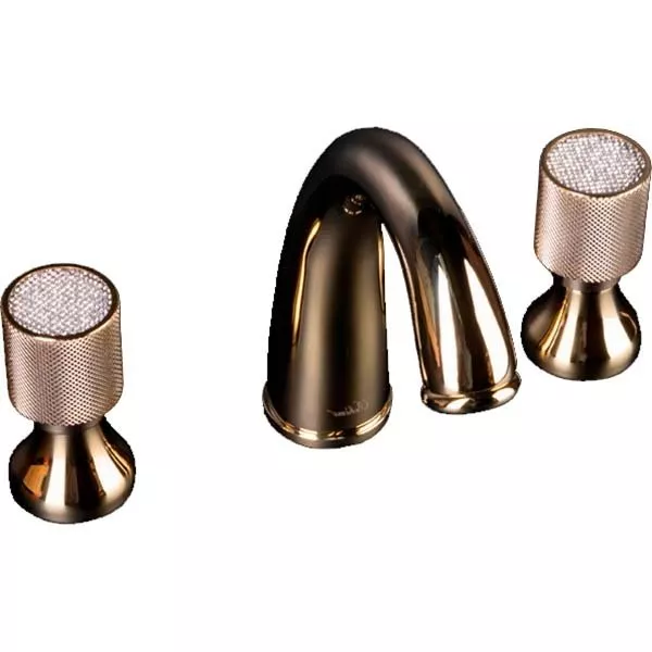 

Смеситель для раковины Boheme Royal Cristal золото