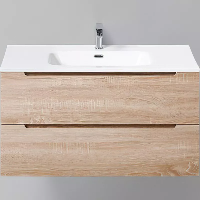 

Тумба с раковиной BelBagno Etna 100 светлое дерево, Rovere Bianco