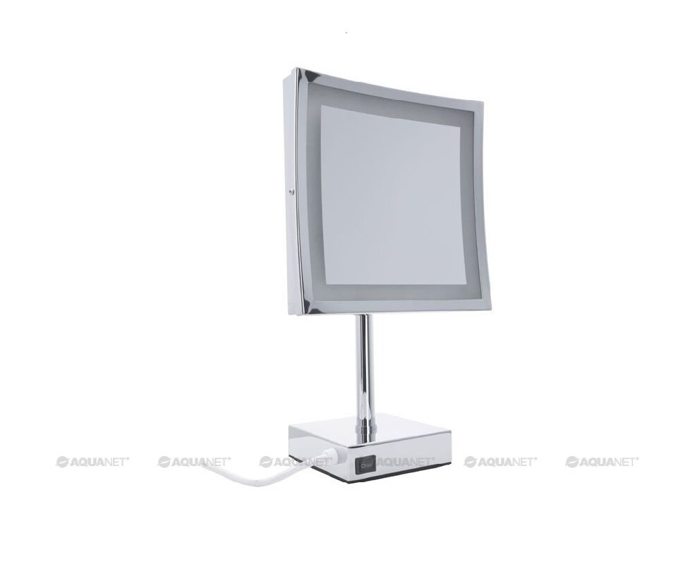2205D Зеркало косметическое,настольное с LED подсветкой квадратное 21,5 см (204515)