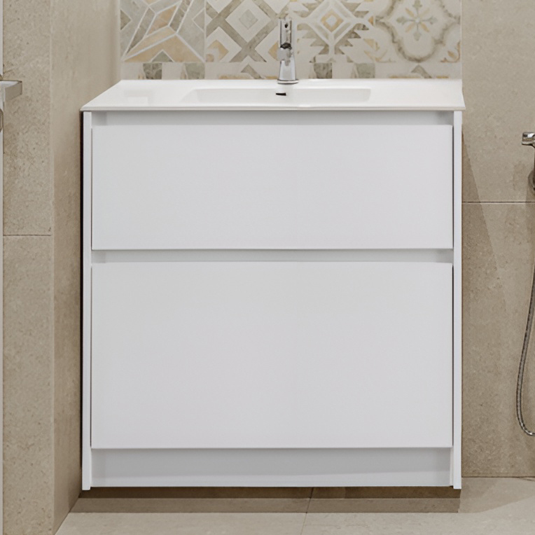 Тумба с раковиной BelBagno Kraft 80 напольная, bianco opaco, раковина BB800ETL