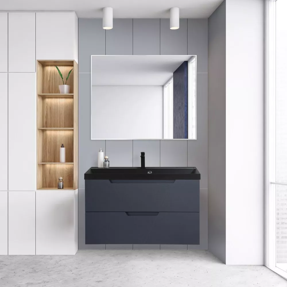 

Комплект мебели BelBagno Vittoria 100 черный матовый