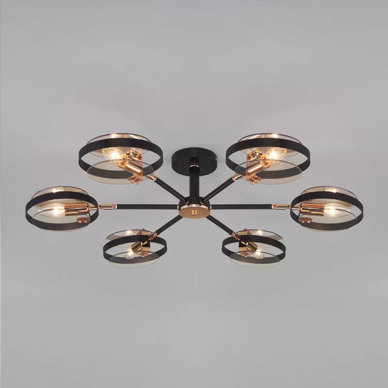 

Потолочный светильник Eurosvet Gallo 70121/6 черный Smart a052341