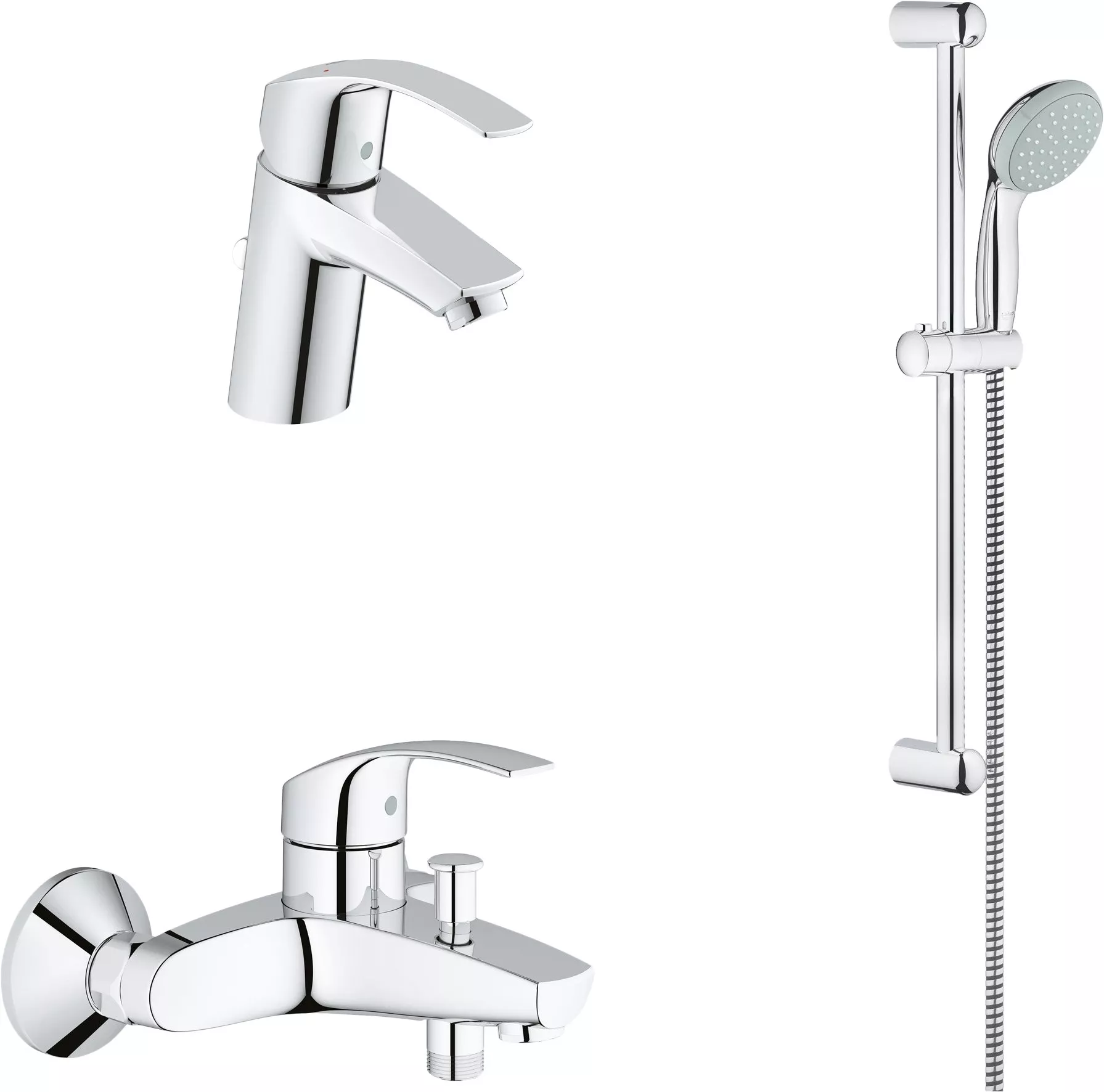 Комплекты смесителей Душевой комплект Grohe Eurosmart 124446