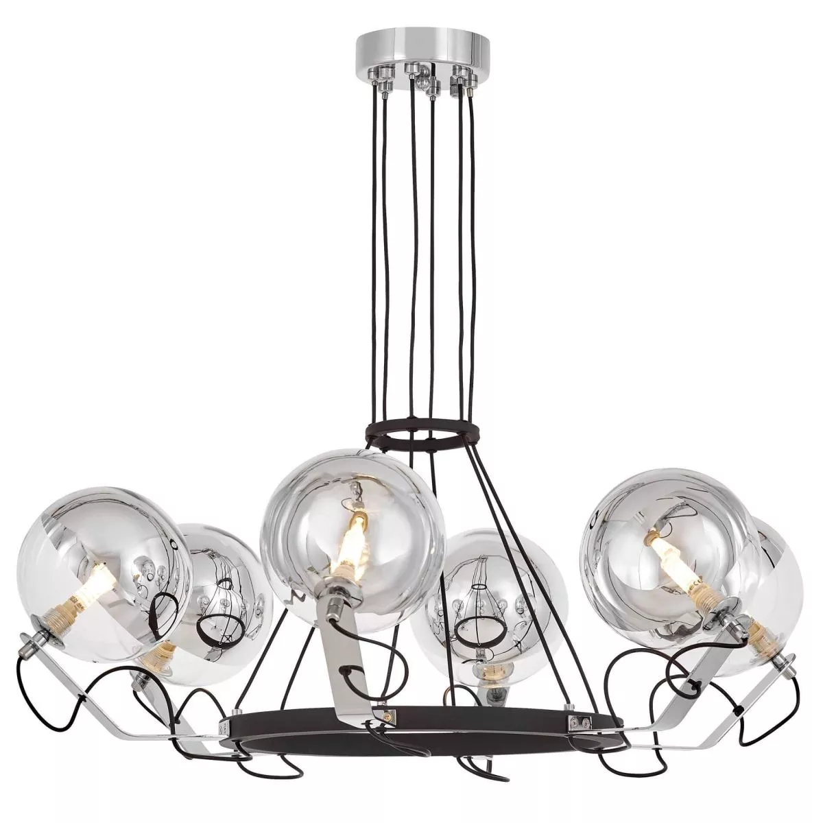 

Подвесная люстра Lumina Deco LDP 9110-6 BK+CHR