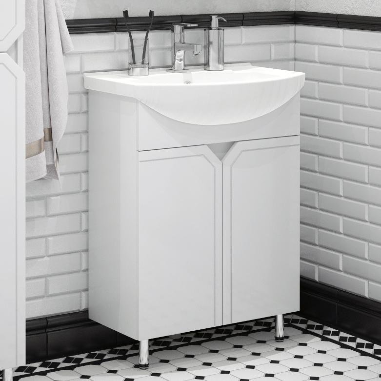 

Тумба под раковину без столешницы Corozo Сириус 65 белая