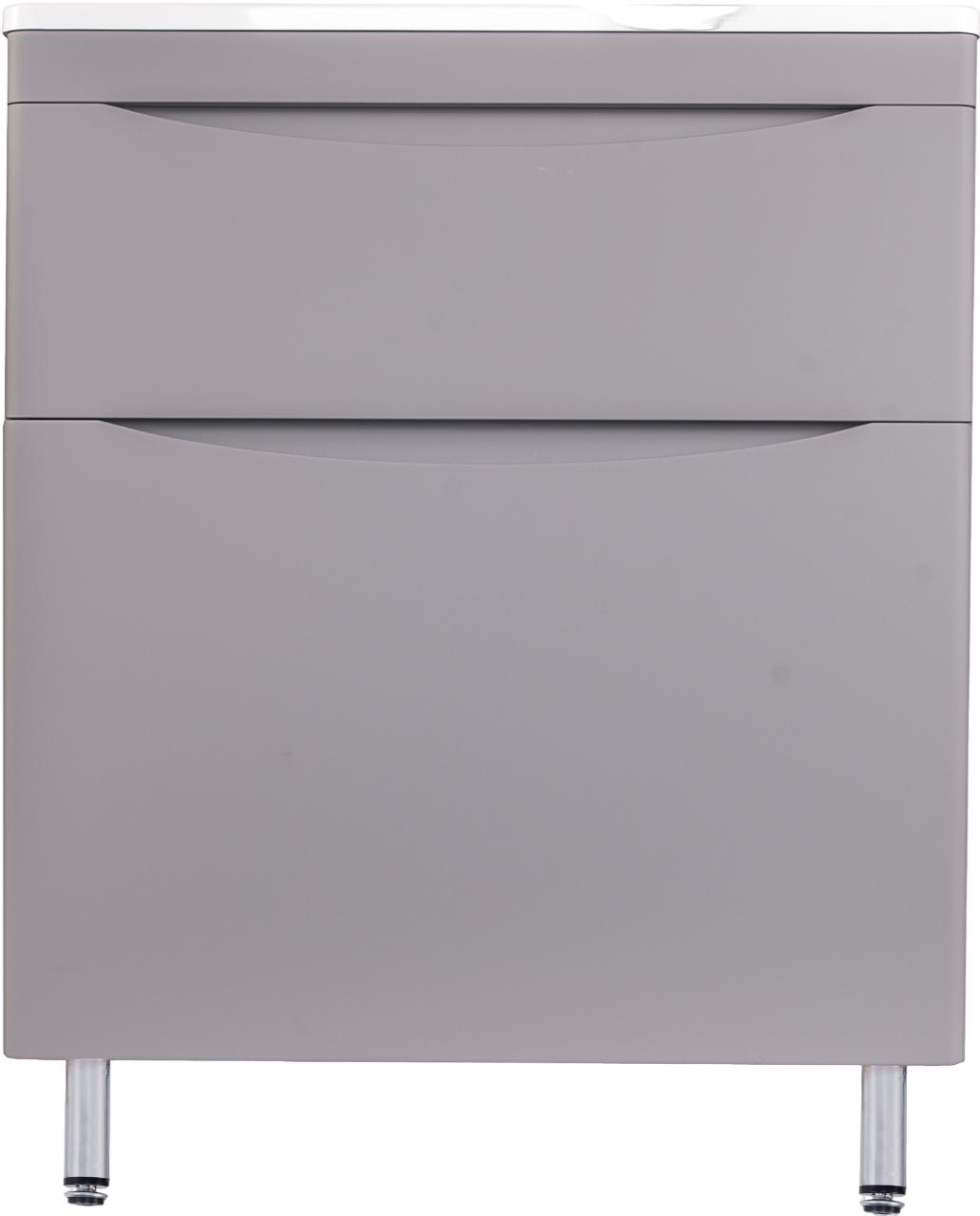 

Тумба с раковиной Style Line Бергамо Мини 70 Люкс Plus напольная, антискрейтч серая