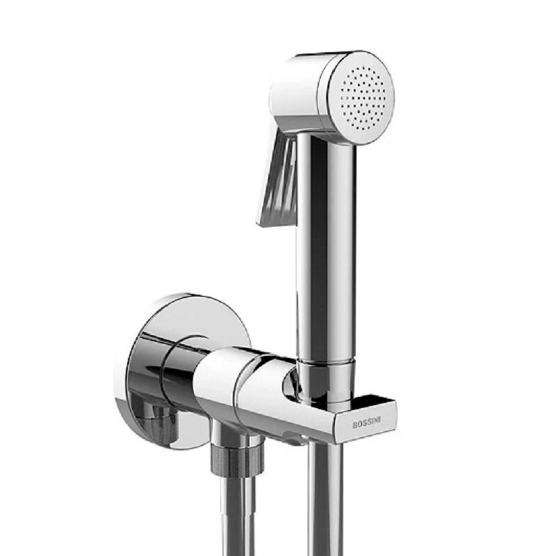 Bossini Mono Paloma Apice Mixer Set гигиенический комплект: смеситель монокомандный, душ с кнопкой подачи воды, шланг 1250 мм, хром