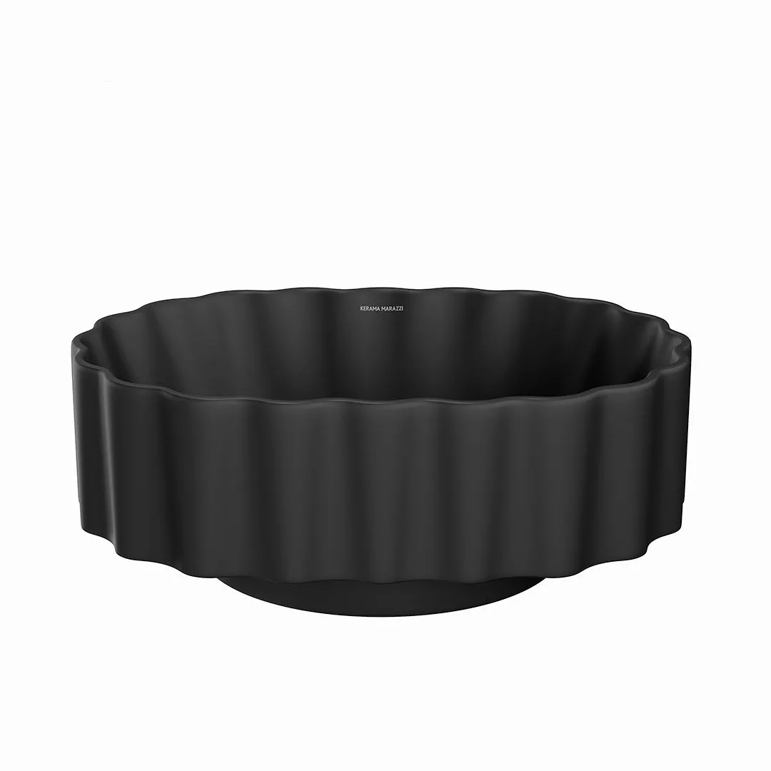 

Раковина накладная Kerama Marazzi Artbasin Conchiglia 50 черный матовый (CC.wb.50BLK.M)