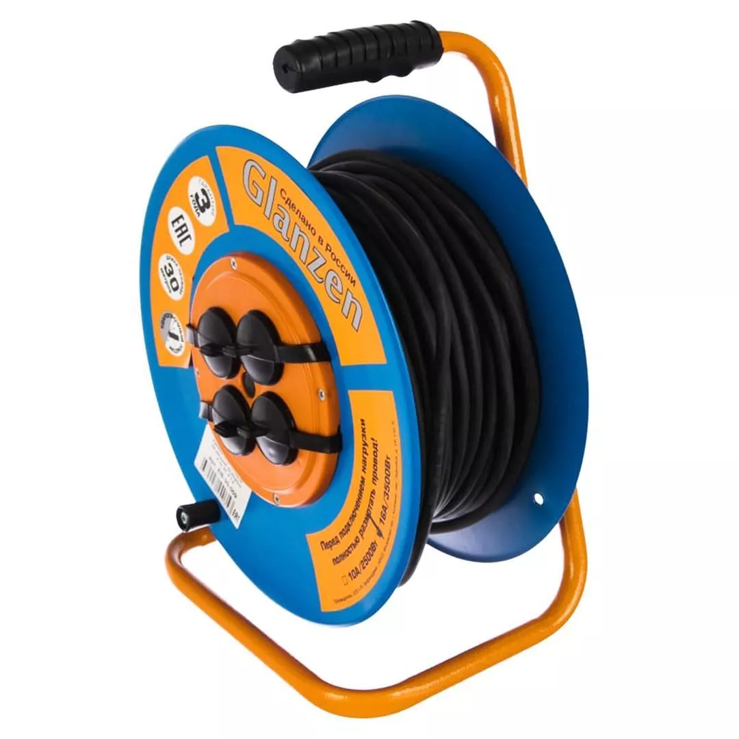 

Удлинитель силовой на катушке Glanzen 4 гн. КГ 3х1,5 EB-30-009