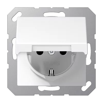 

Розетка 2K+З с крышкой Jung A1520BFKLWW