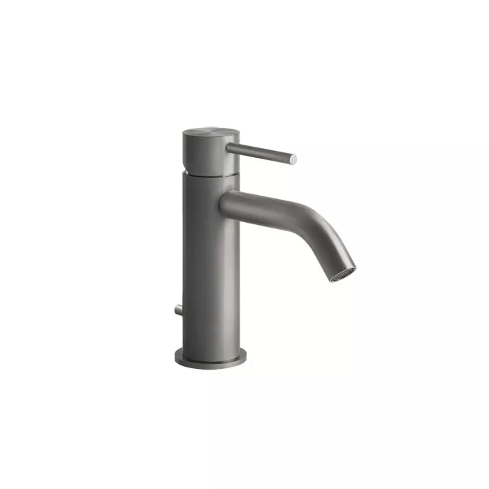 

GESSI 316 Смеситель для раковины на 1 отверстие с донным клапаном, излив 123мм, цвет: steel brushed