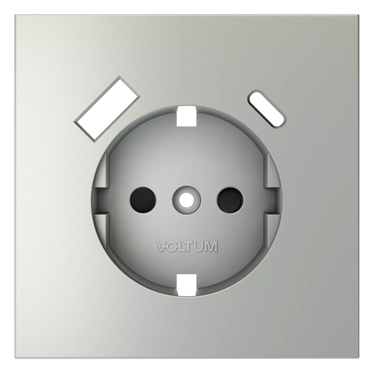

Накладка для розетки с заземлением и защитными шторками, с USB A+C Voltum S70 (сталь) VLS001005