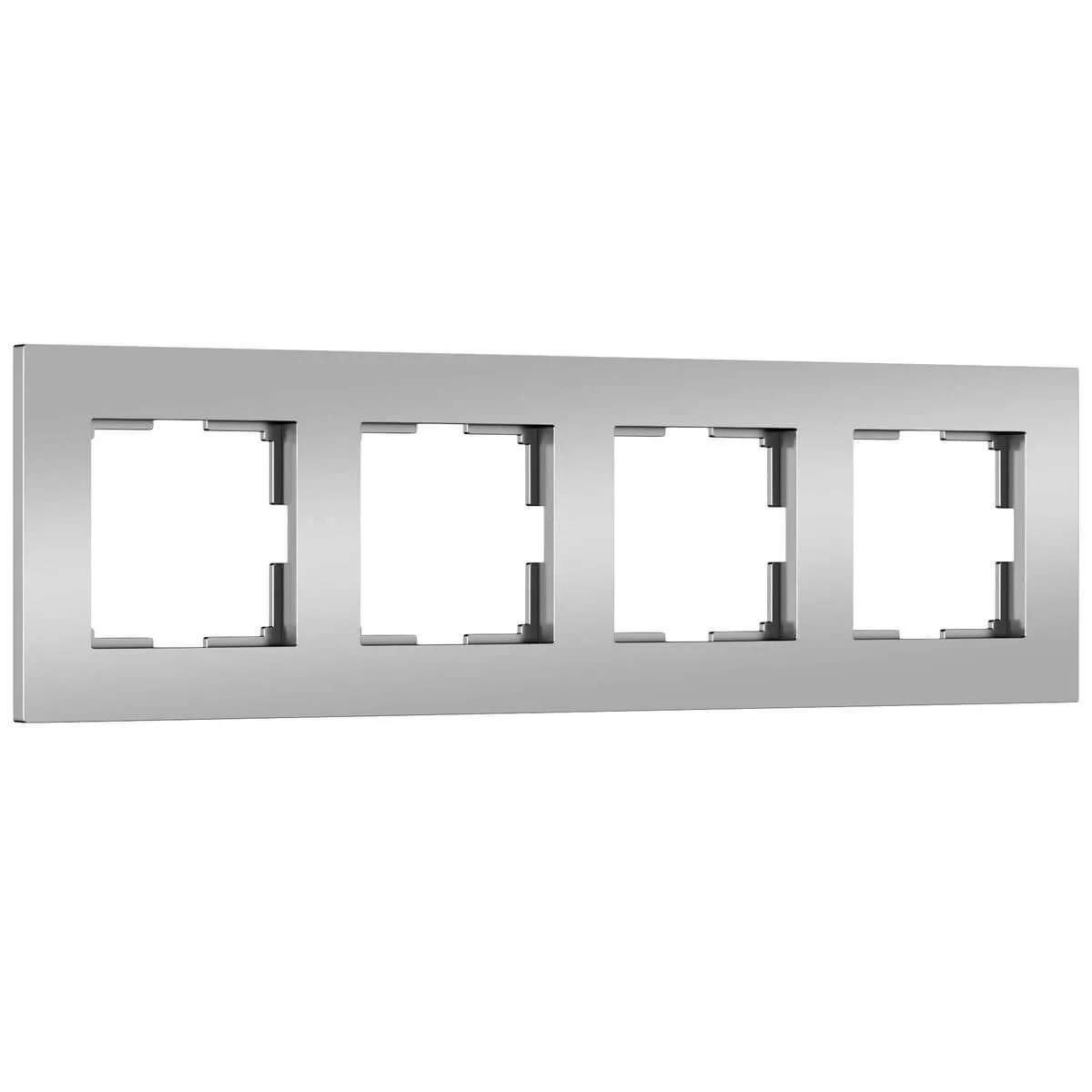 

Рамка на 4 поста Werkel Slab серебро матовый W0042965 4690389193545