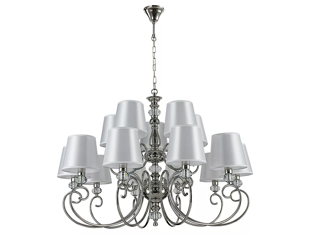 Большие люстры  Santehnika Room Подвесная люстра Newport Marta 1210+5/C nickel М0071147
