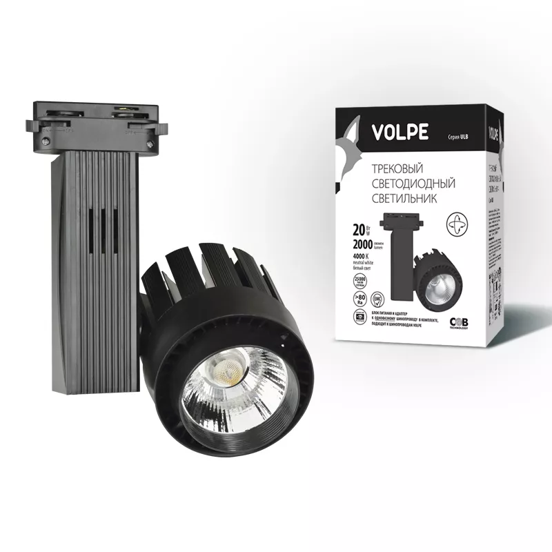 

Трековый светильник Volpe ULB-Q250 20W/NW/A BLACK
