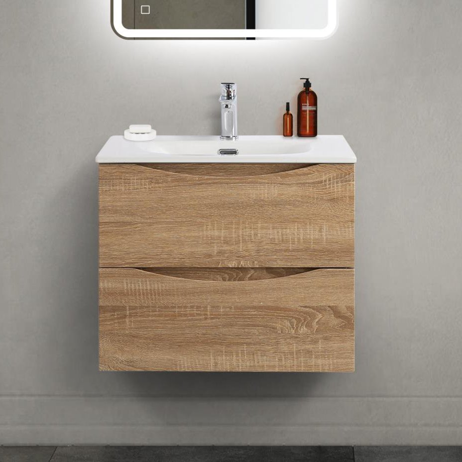 

Тумба под раковину без столешницы BelBagno Marino-cer-mini 60 подвесная, rovere bianco