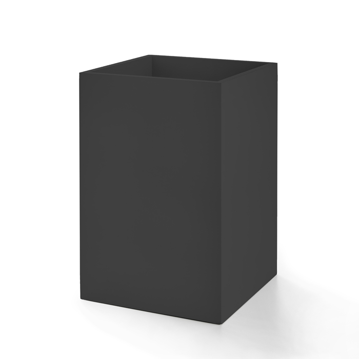 

3SC(BeMood Black) Корзина для мусора, без крышки, 20 х29,5 х20 см, композит Solid Surface, черный матовый