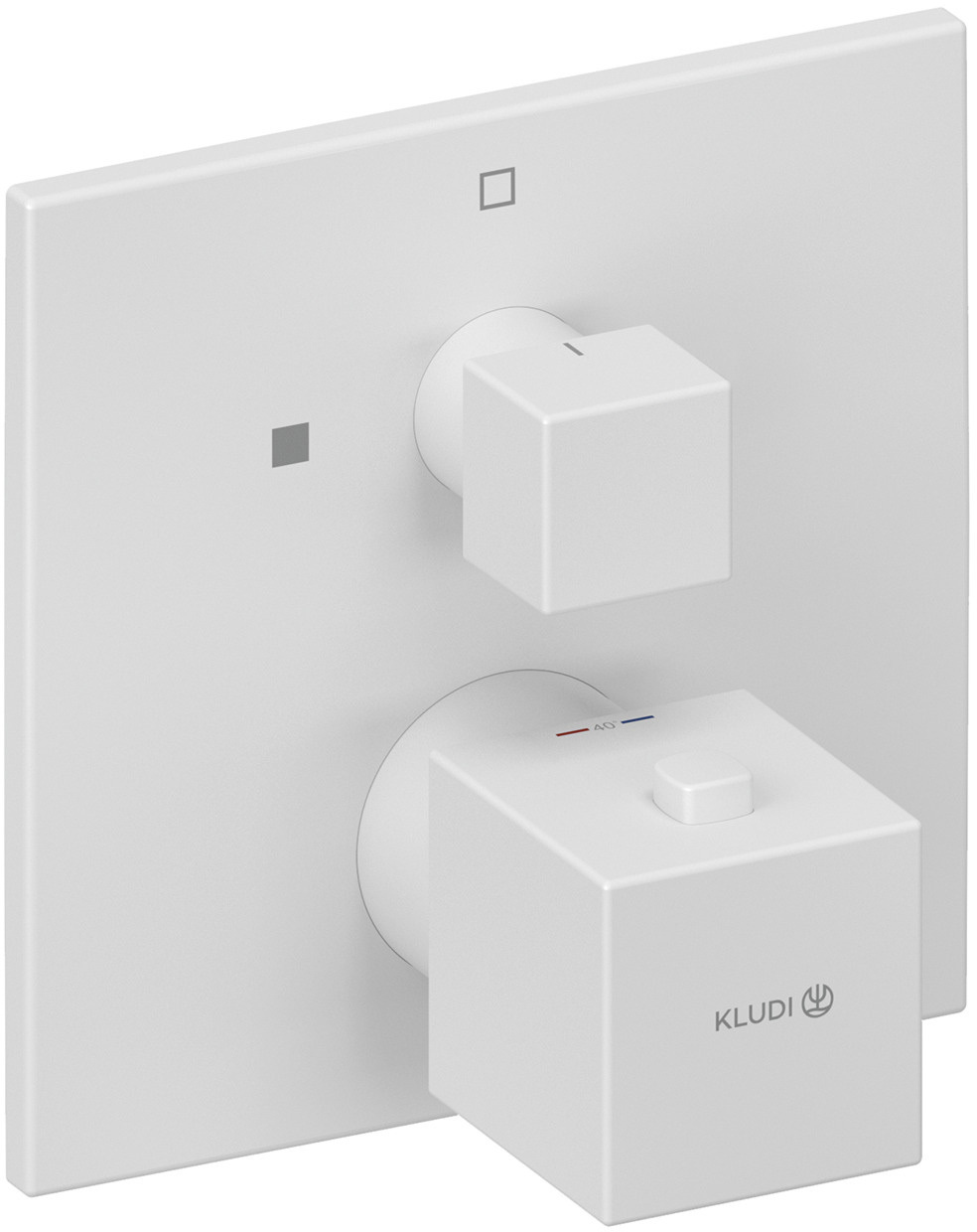 Термостатический смеситель встраиваемый Kludi Decus 548855375 белый матовый 40279₽