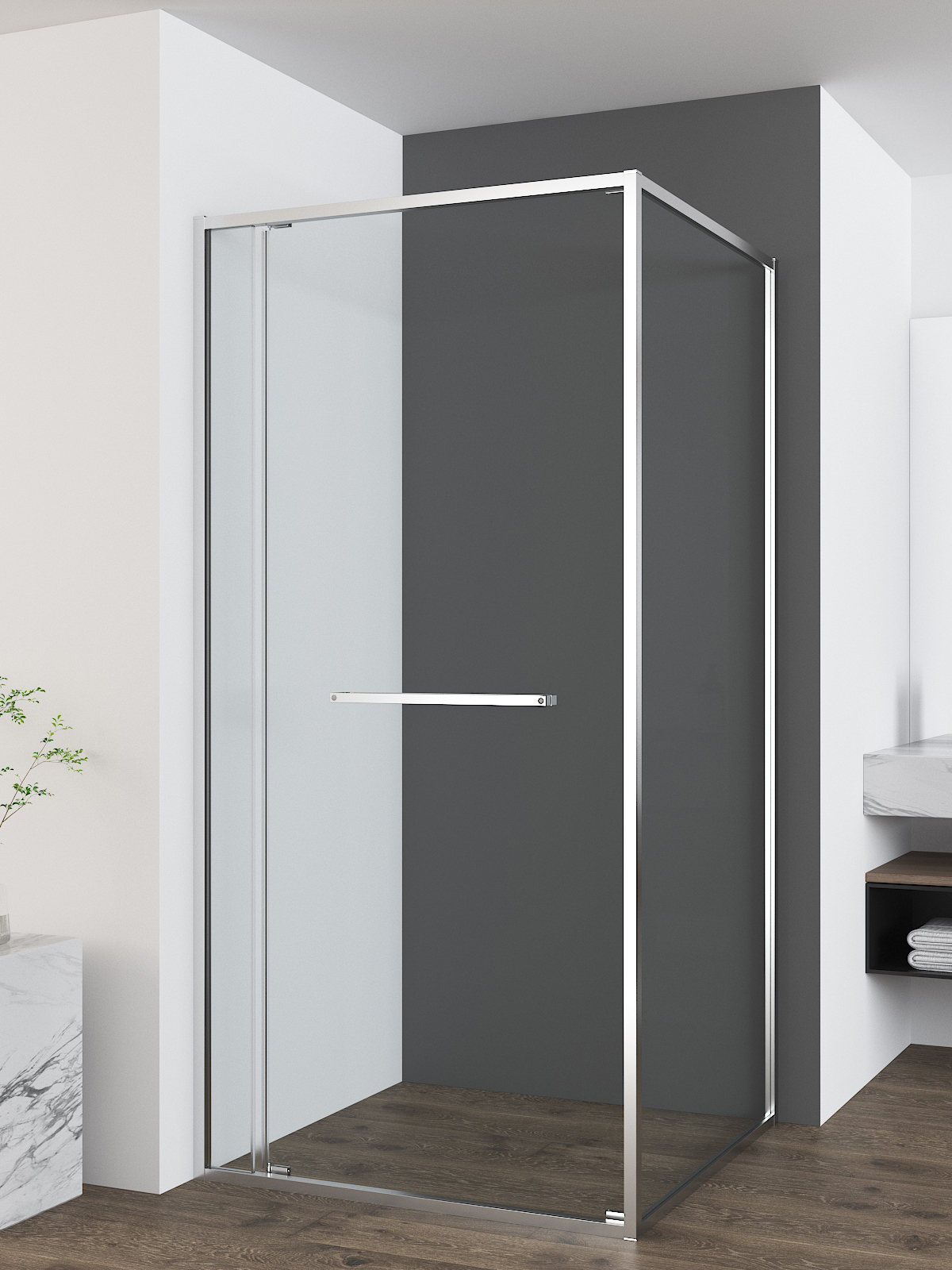 

Душевой уголок Vincea Tesi VSRW-7TS9012CL 120х90 см, профиль хром, стекло прозрачное