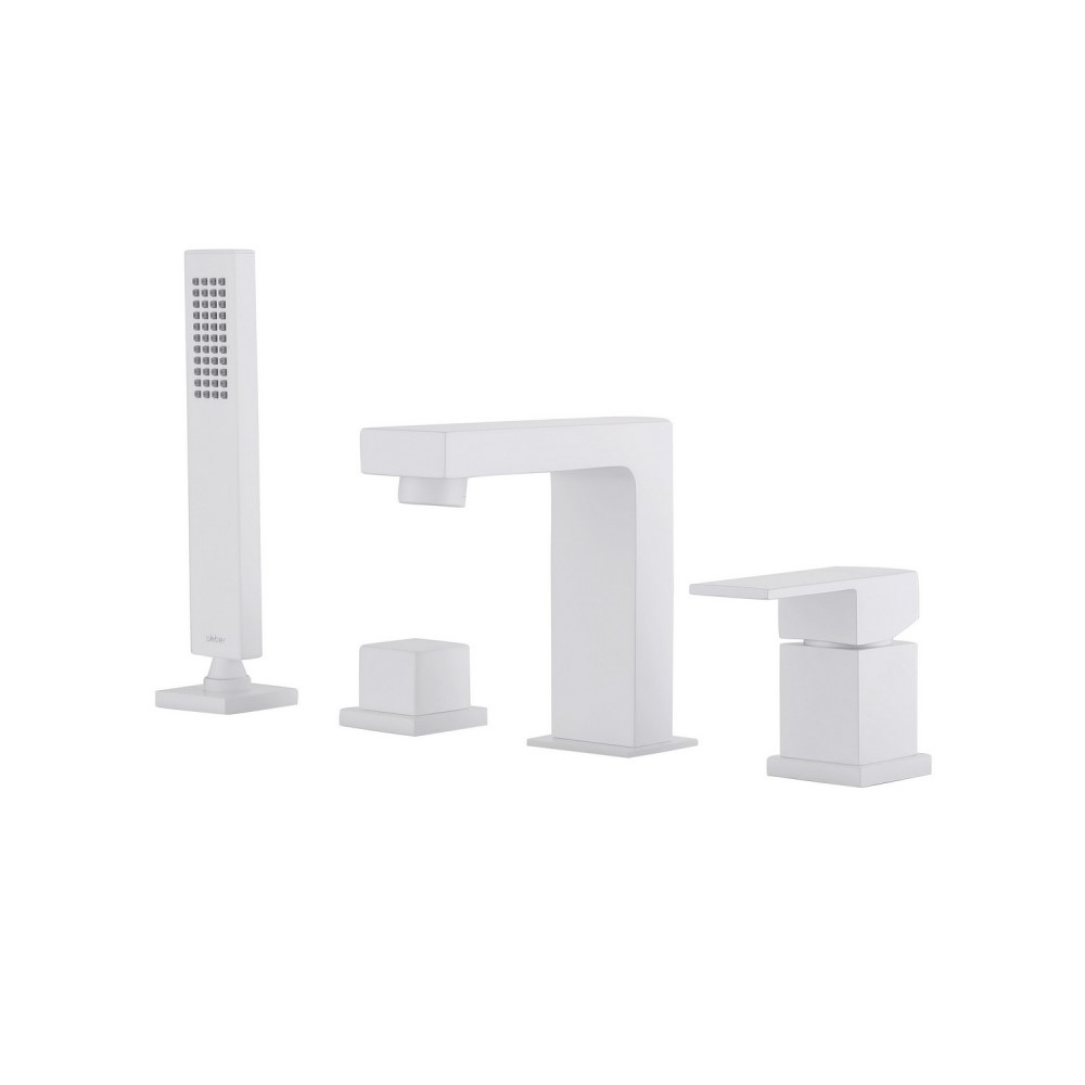 

Смеситель на борт ванны Abber Daheim AF8213W матовый белый