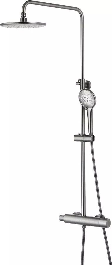 

Душевая стойка Lemark Bronx c термостатом, графит LM3770GM