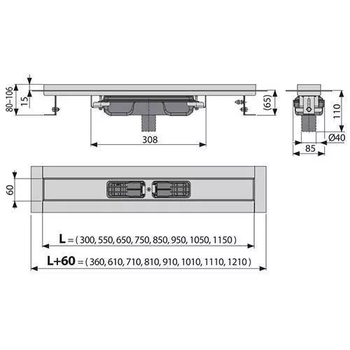 Душевой лоток AlcaPlast  75 см (APZ1106-750) от Santehnika-room