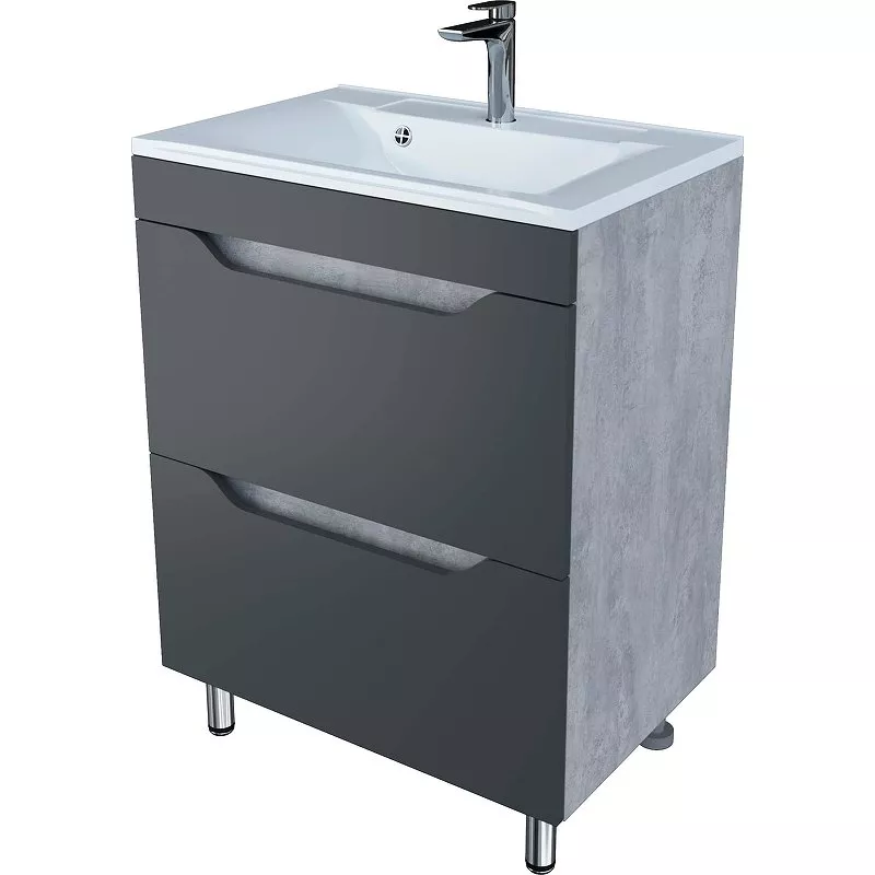 Тумба под раковину Stella Polar Абигель 65 серый 17802₽