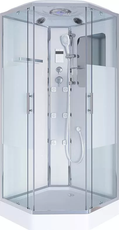 

Душевая кабина Niagara Ultra 90х90 хром стекло прозрачное с гидромассажем