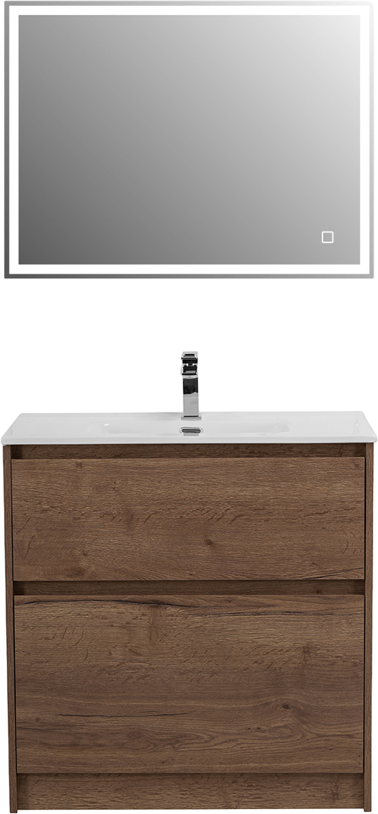 

Мебель для ванной комнаты BelBagno Kraft 80 напольная, rovere tabacco, раковина BB800ETL