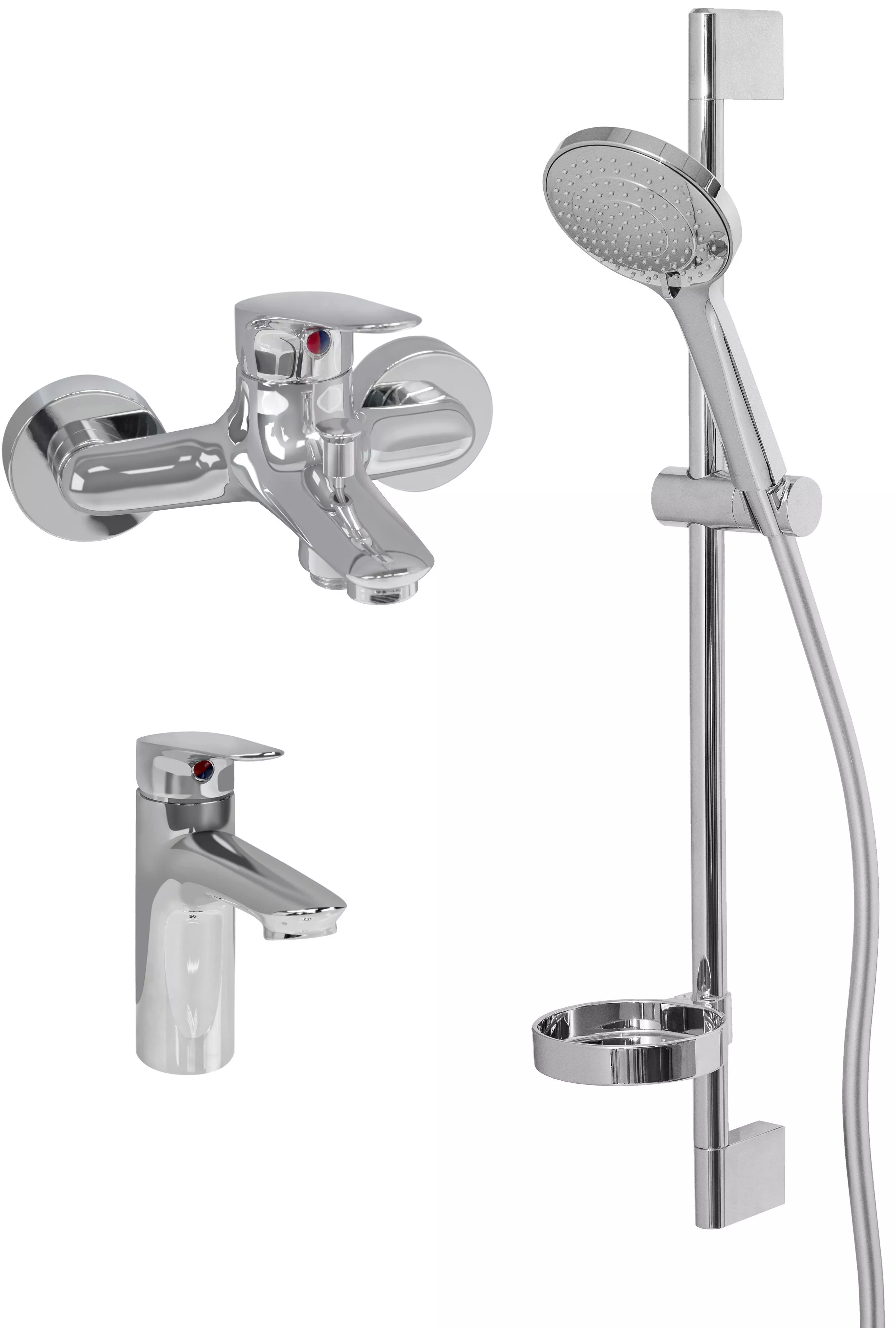 

Душевой комплект Jacob Delafon Elite E32911RU-CP 3 в 1 два смесителя + душевой гарнитур
