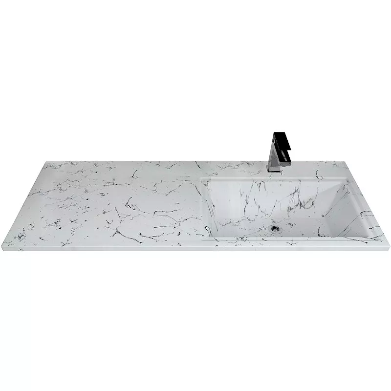 

Раковина над стиральной машиной Stella Polar Мадлен 120 R, белый мрамор