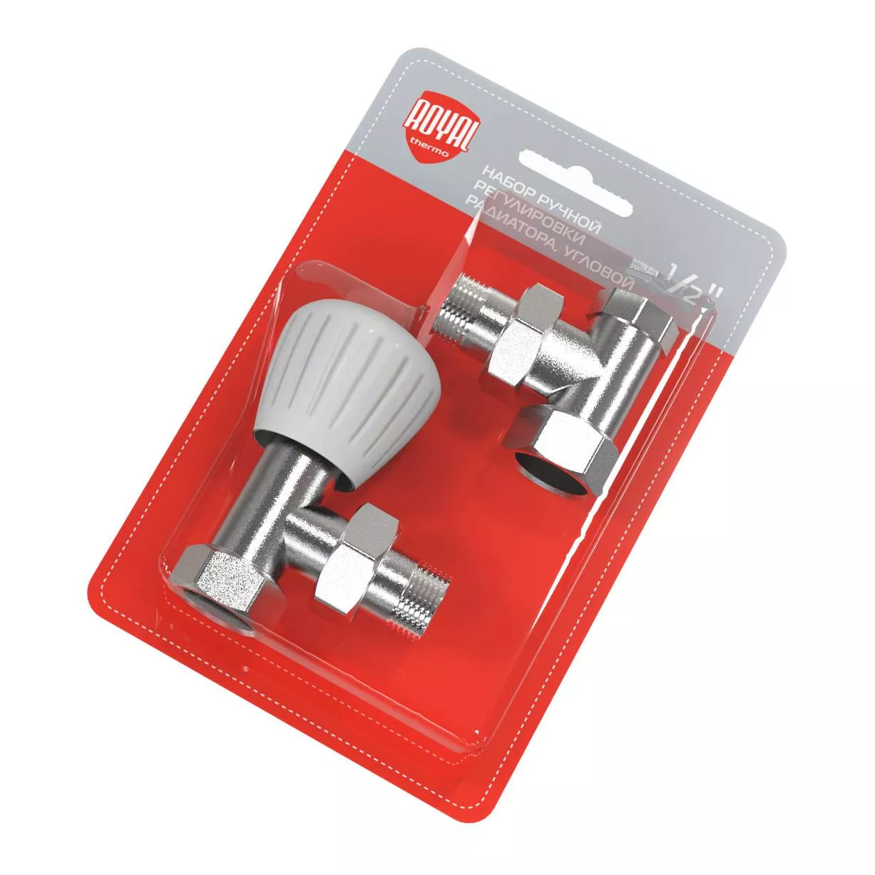 

Набор ручной регулировки радиатора Royal Thermo, угловой 1/2