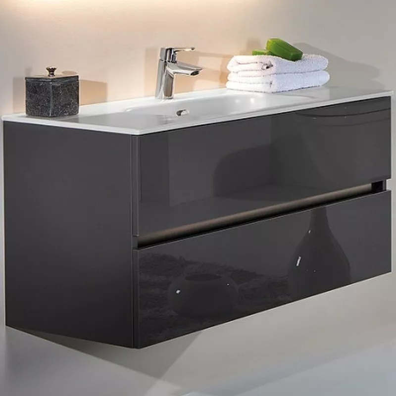 Тумба под раковину Armadi Art Vallessi 80 черный глянец