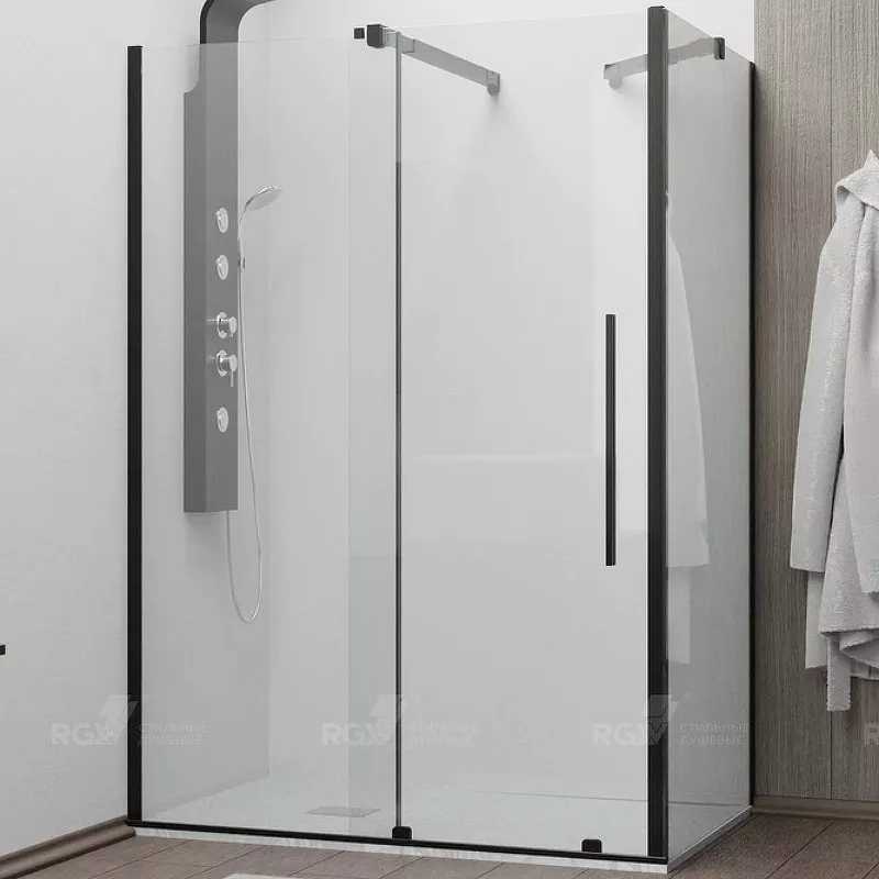 

Душевой уголок RGW Tornado TO-48B 120х100 41074820-14 профиль черный, стекло прозрачное