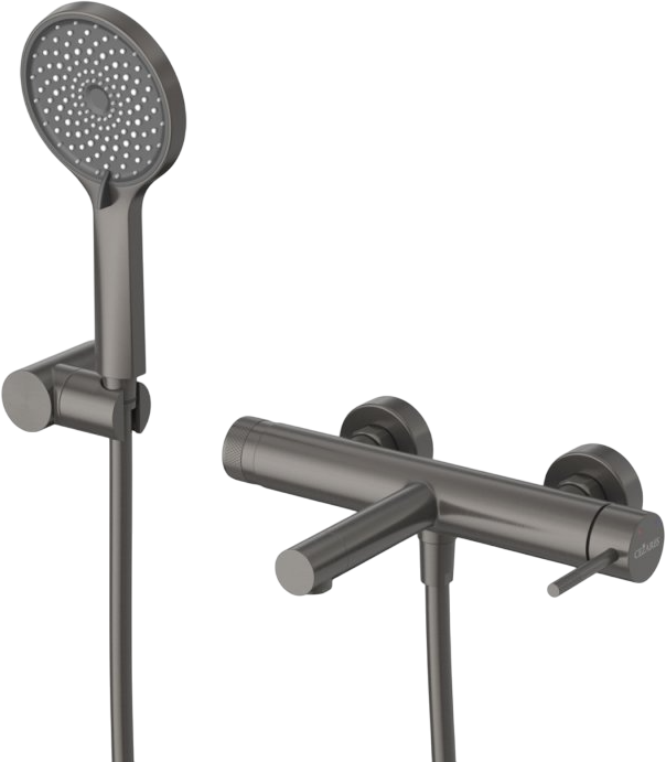 Смеситель для ванны с душем Cezares Relax RELAX-VD-GM оружейная сталь 22590₽