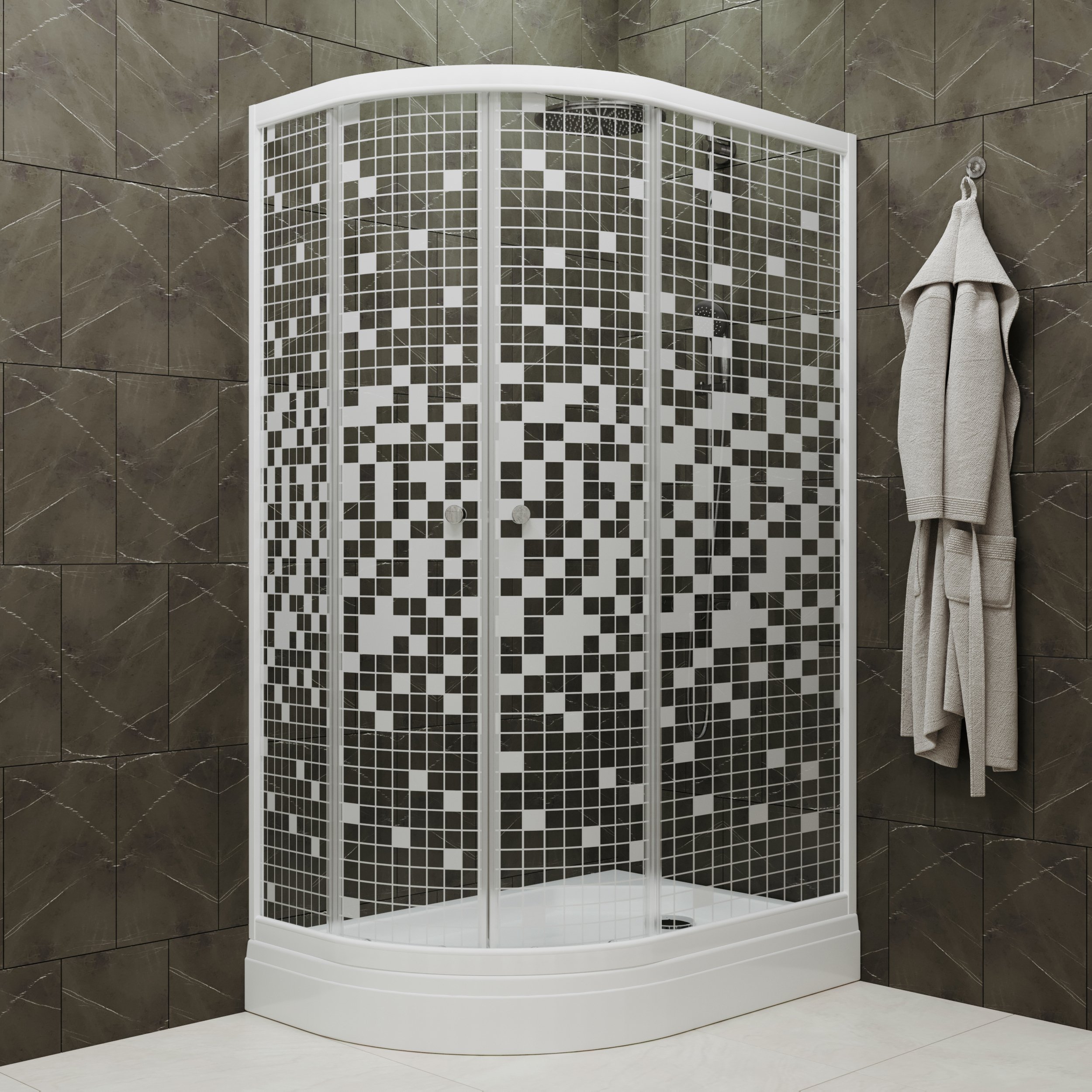 

Душевой уголок Triton Коралл Щ0000061781 R 120х80 см, белый