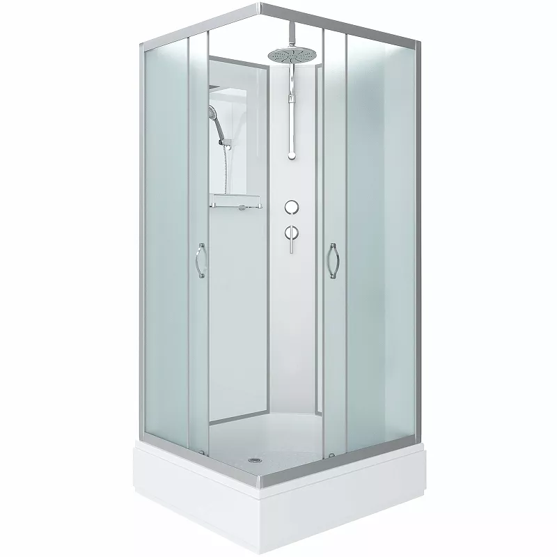 

Душевая кабина Niagara Classic 100х80 хром стекло матовое без гидромассажа