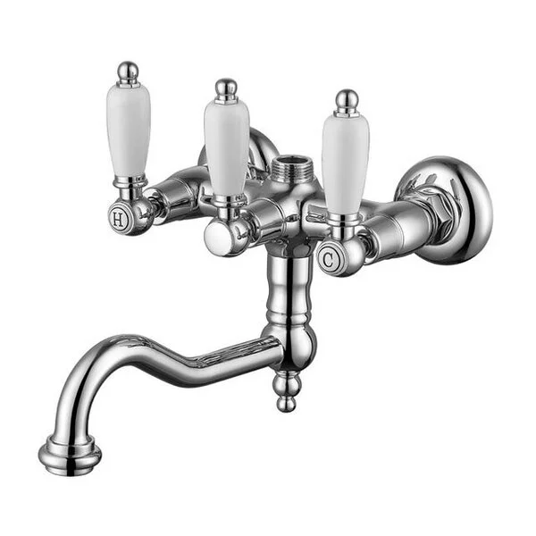 

Смеситель для ванны Caprigo Adria-Classik 03B-518-crm хром, белый