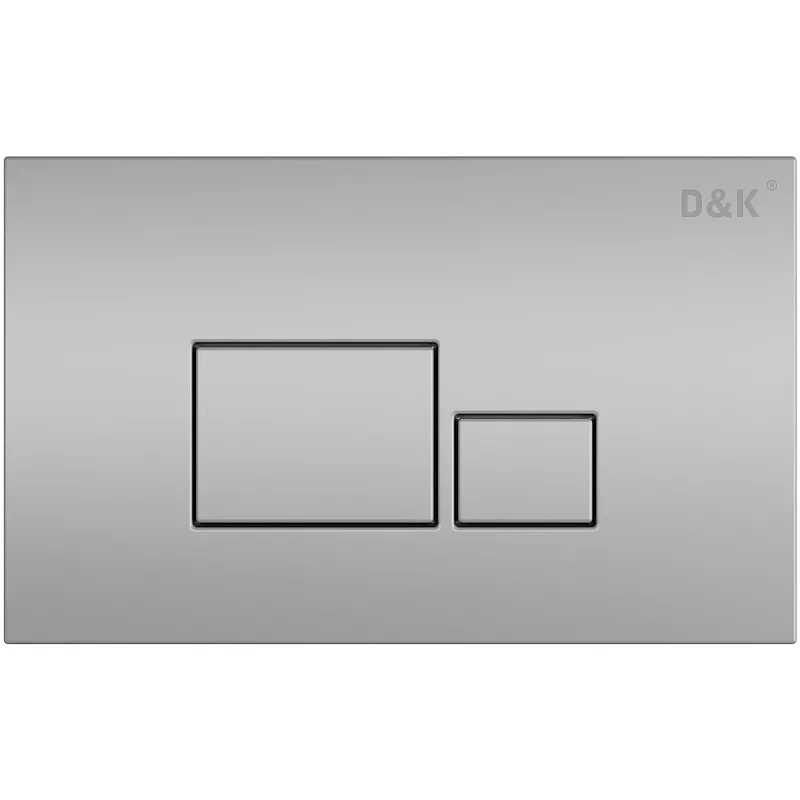 Клавиша смыва D&K Quadro хром матовый DB1519002 - фото 1