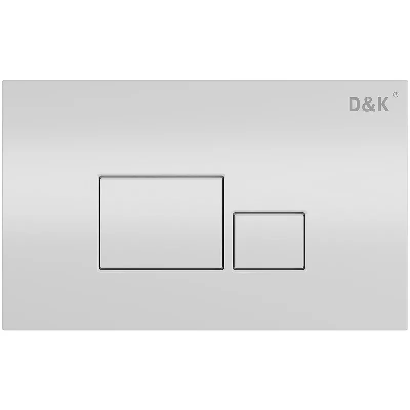 Клавиша смыва D&K Quadro белый матовый DB1519016 - фото 1
