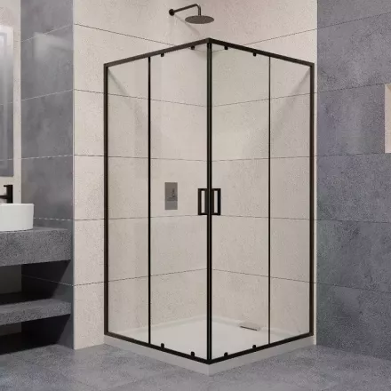 

Душевой уголок Rgw Passage 80х80 чёрный стекло прозрачное