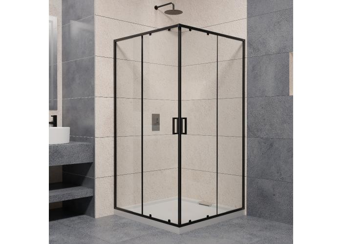 

Душевой уголок Rgw Passage 90x90 чёрный стекло прозрачное