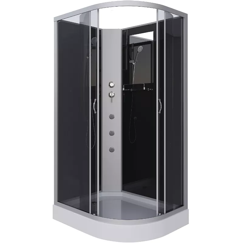 

Душевая кабина Niagara Classic 120х80 хром левая стекло тонированное с гидромассажем