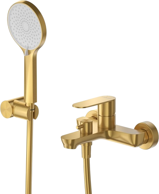 Смеситель для ванны с душем Cezares Stylus STYLUS-VD-BORO брашированное золото 20290₽
