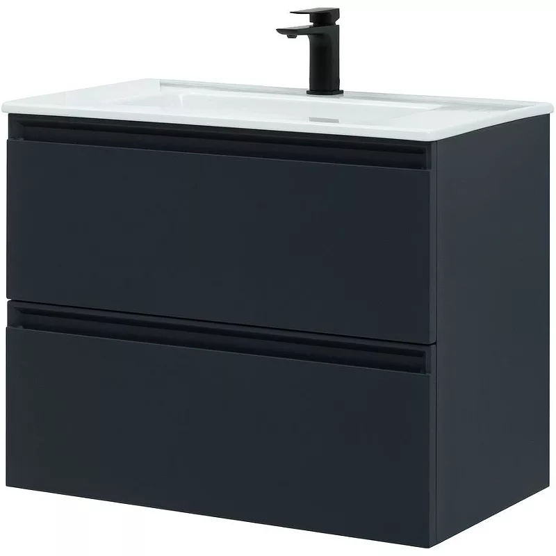 Тумба с раковиной Allen Brau Eclipse 80 черный матовый